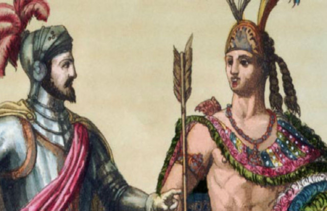 Cortes in Tenochtitlan