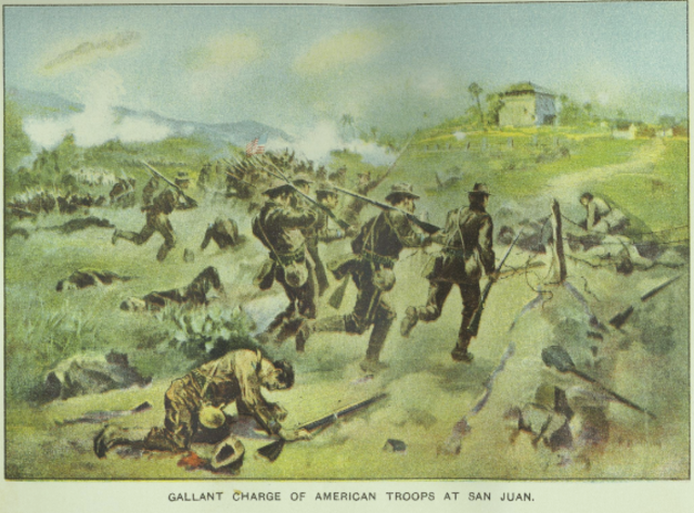 Returns from the Spanish-American War as a hero