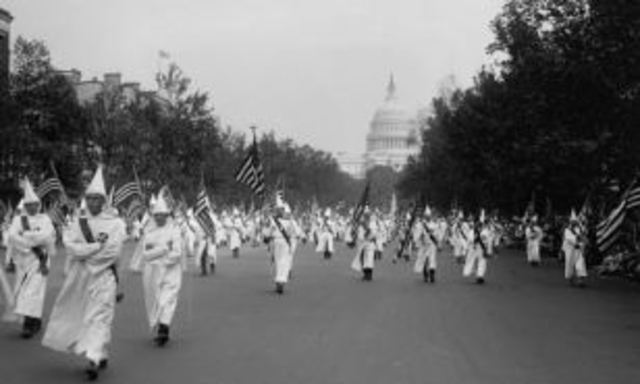Ku Klux Klan members stage a major march through Washington, D.C
