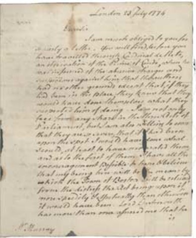 Publication of Thomas Hutchinson letters