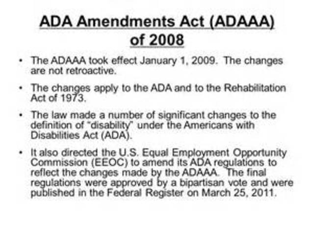 Americans with Disabilities Act Amendments Act of 2008
