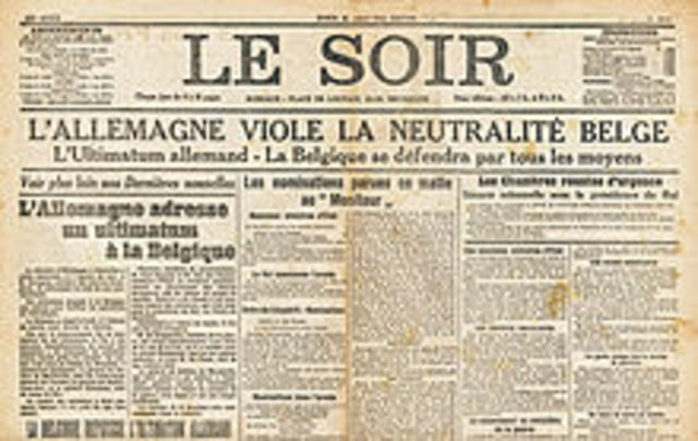 Germany invades Belgium