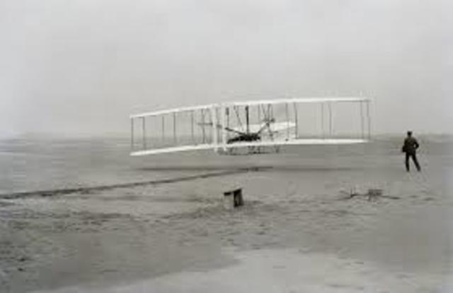The Wright Brothers make their first flight