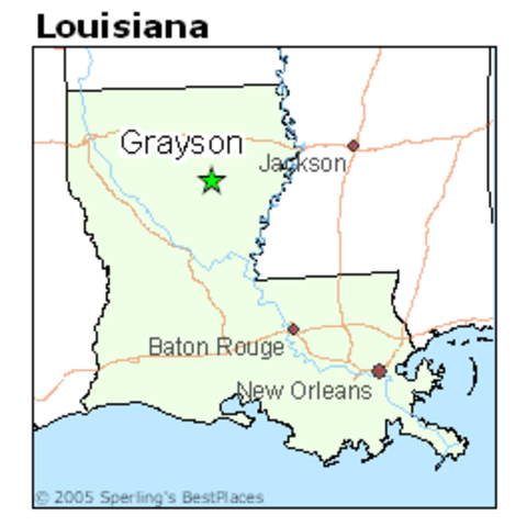 Born in Grayson, LA
