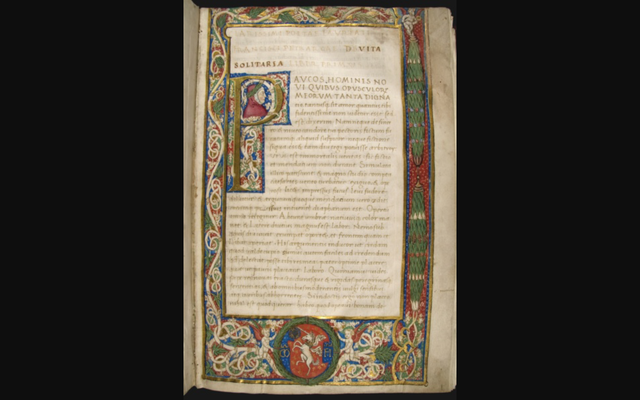 Scrittura di "De vita solitaria"