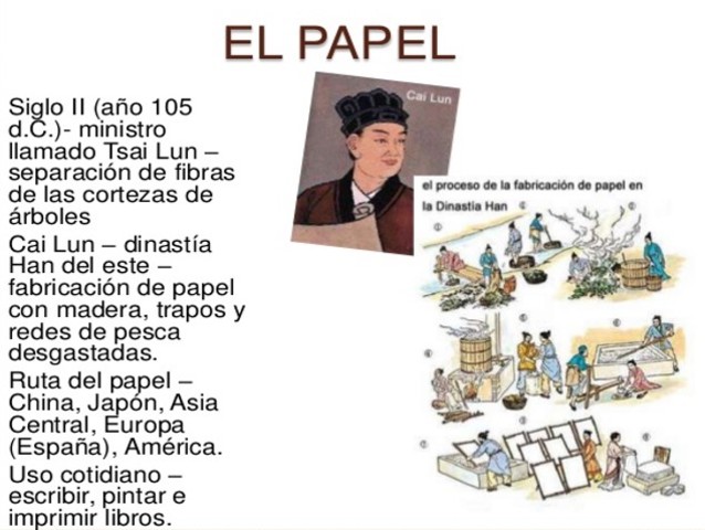 INVENCIÓN DEL PAPEL EN CHINA.