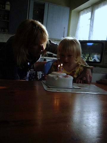 My 2nd birthday blowing the candles out :)