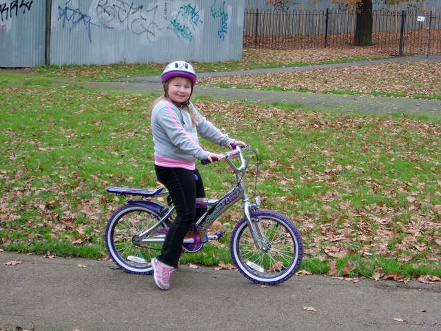 Age 7 with my bike at the park :D