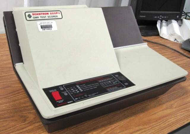 Scantrons are used to automatically grades multiple tests at one time.