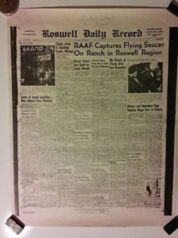 Aparece en  Roswell un platillo volante(ovni)