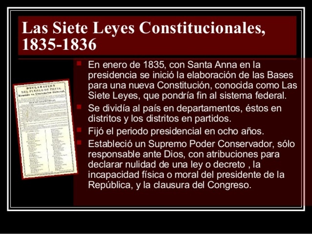 Las Siete Leyes Constitucionales