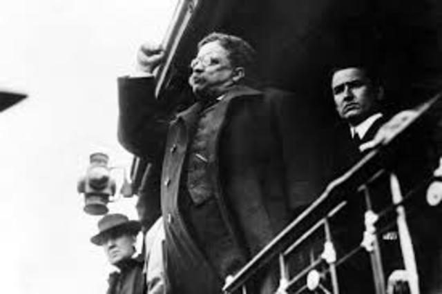 Runs for presidency, unsuccessfully for Bull-Moose Party