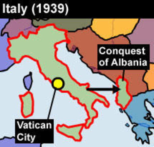 Italy conquers Albania