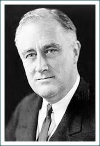 Franklin D. Roosevelt becomes president