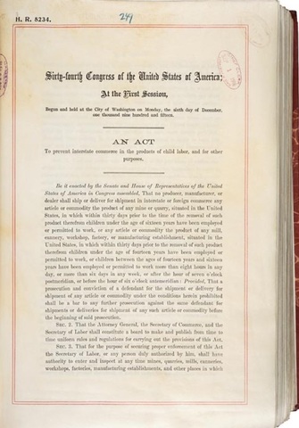 The Keating-Owens act was passed