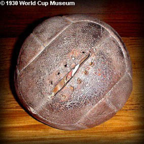 The First world cup final ball used in the Uruguay and Argentina