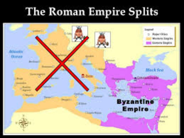 The split of the Byzantine Empire