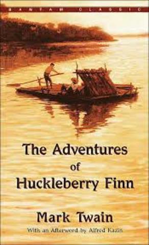 He publishes Huck Finn