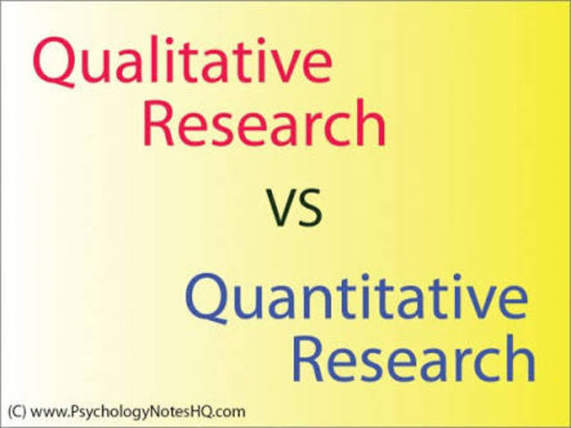 Qualitative and quantitative