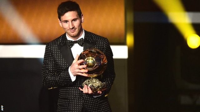 Messi wins ballon d`Or once again