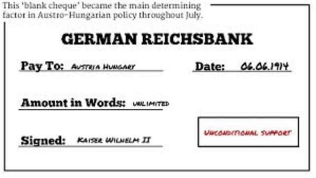 Germany's Blank Check to Austria-Hungary