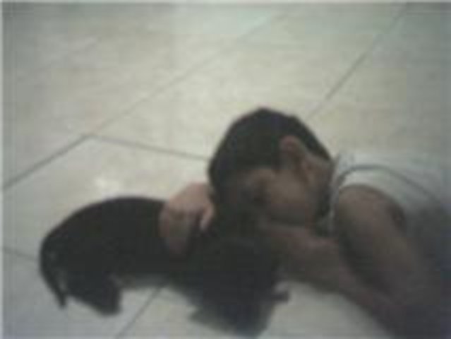 con Sacha mi primera mascota