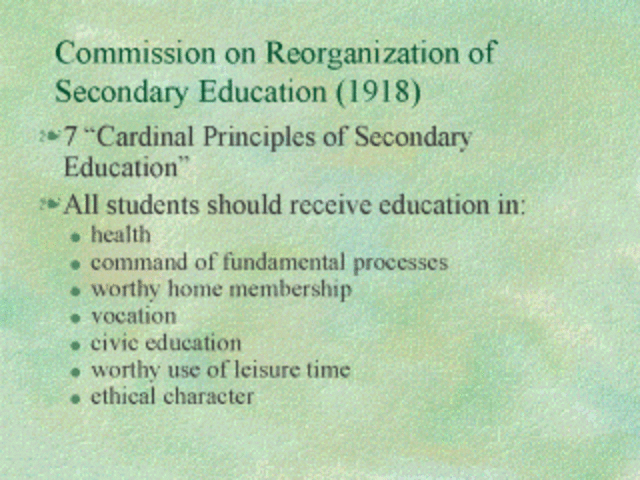 1913 Secondary Education