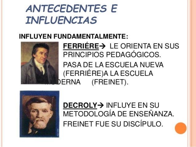 Montessin Decroly-Ferriere Freinet