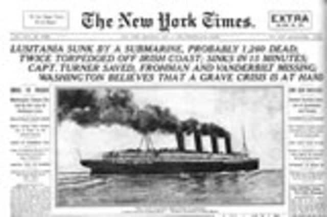 SInking of the Lusitania