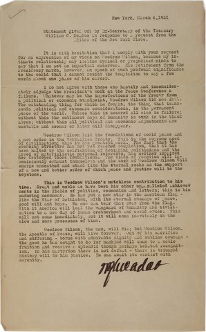 Treaty of Versailles signed