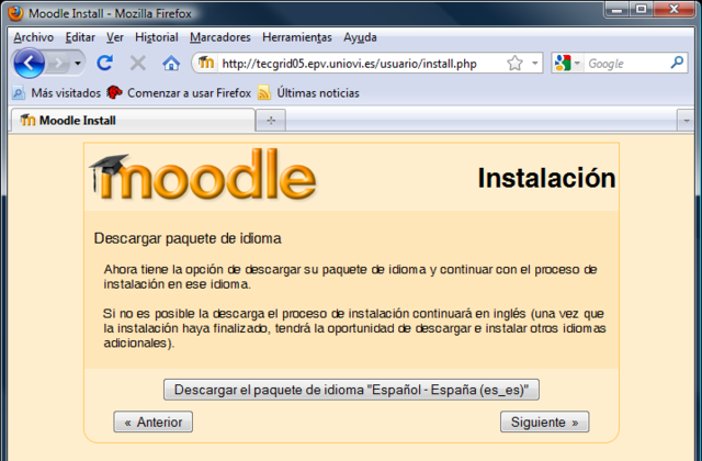 Moodle en diferentes idiomas