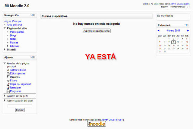 Aparece Moodle 2.0