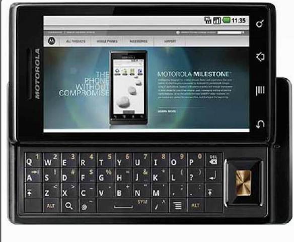 Diesiceisavo celuklar de la historia Motorola Milestone