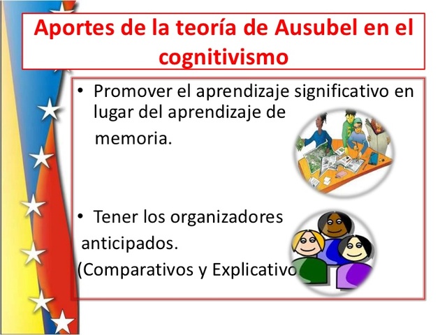 DAVID PAUL AUSBEL: Aportes al constructivismo, como su teoría del aprendizaje significativo ayuda al alumno a que construya sus propios esquemas de conocimiento para una mejor comprensión.