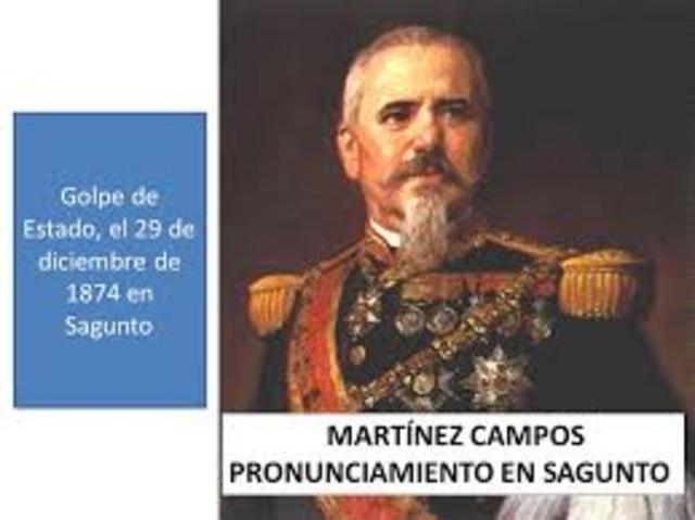 nuevo golpe de estado del general Martinén Campos