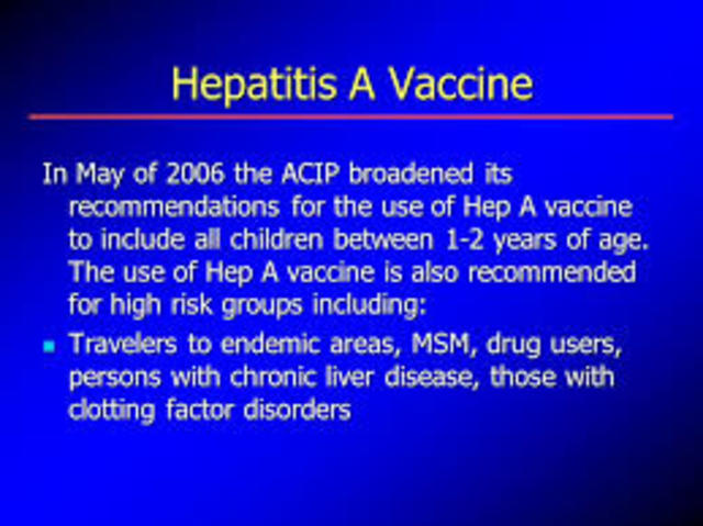 Heppatitis A Vaccine Reccomended For All Children