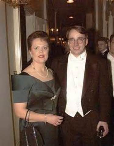 Torvalds meets his wife
