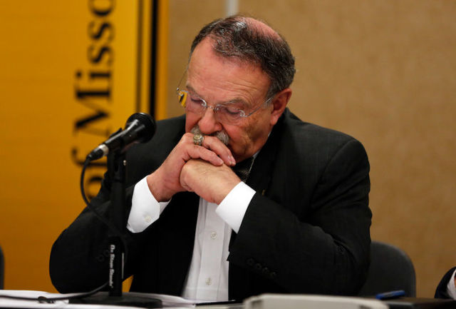 Missouri Chancellor R. Bowen Loftin, the top resident official on the Missouri campus, issues a statement deploring "recent incidents of bias and discrimination." He calls them "totally unacceptable."