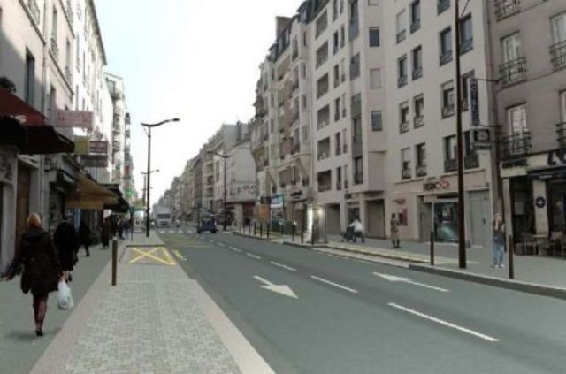 La rue d’Avron en plein chantier