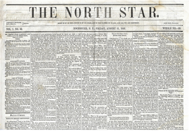 Literature / Frederick Douglass founded The North Star