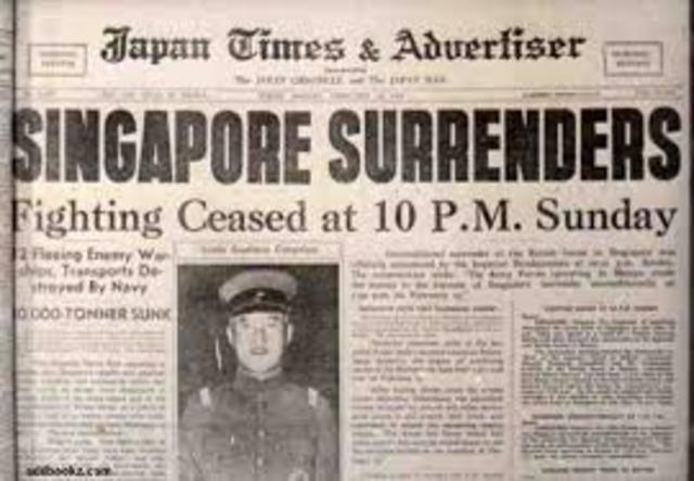Singapore falls to Japanese forces