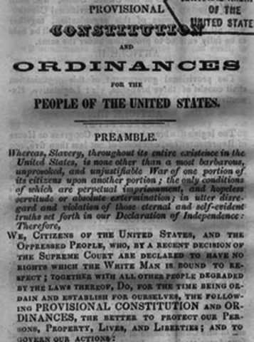 Literature / Provisional Constitution and Ordinances for the People of the United States