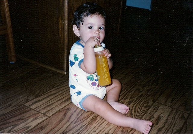 Drinking from bottle