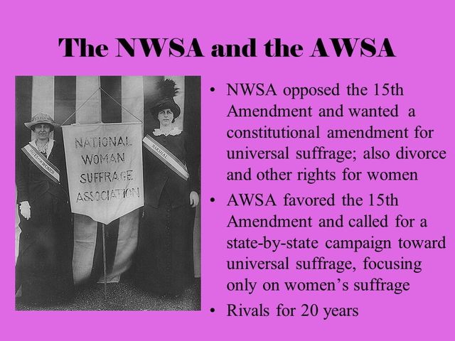 The NWSA and AWSA