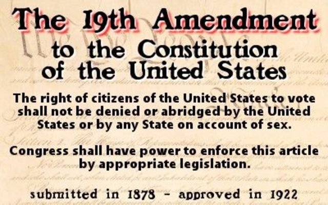 The United States of america's government made a little progress on a Suffrage Constitutional Amendment.