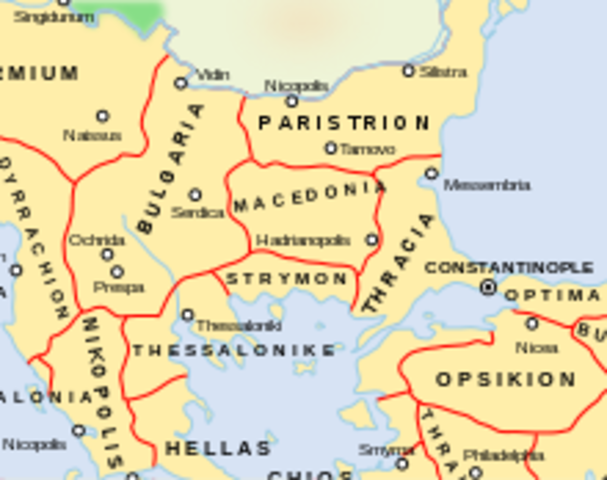 Byzantiine gets defeated in Thrace