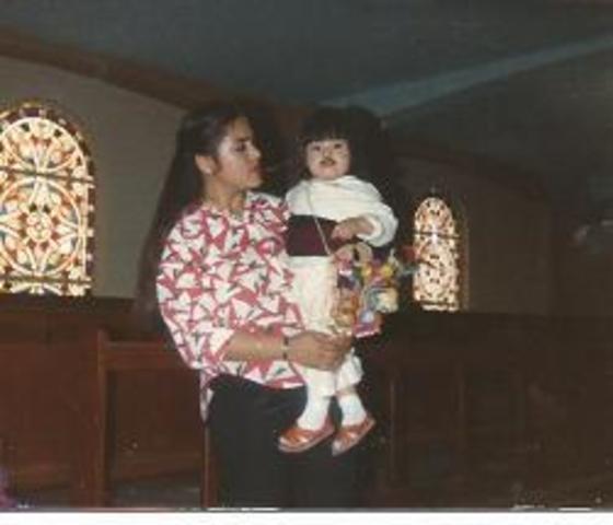 En la iglesia con Christian