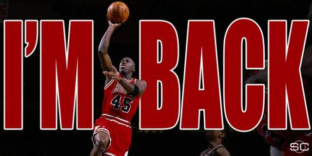 Michael Jordan comes back to the NBA