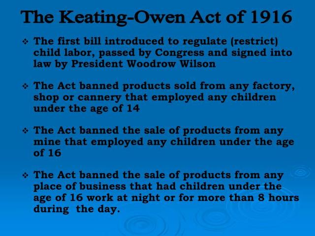 Congress passes the Keating-Owens Act