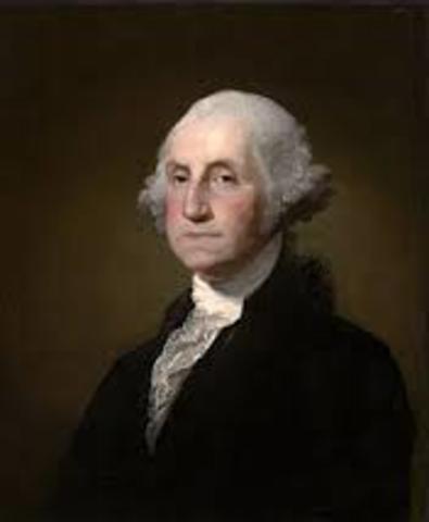George Washington is elected as the first President